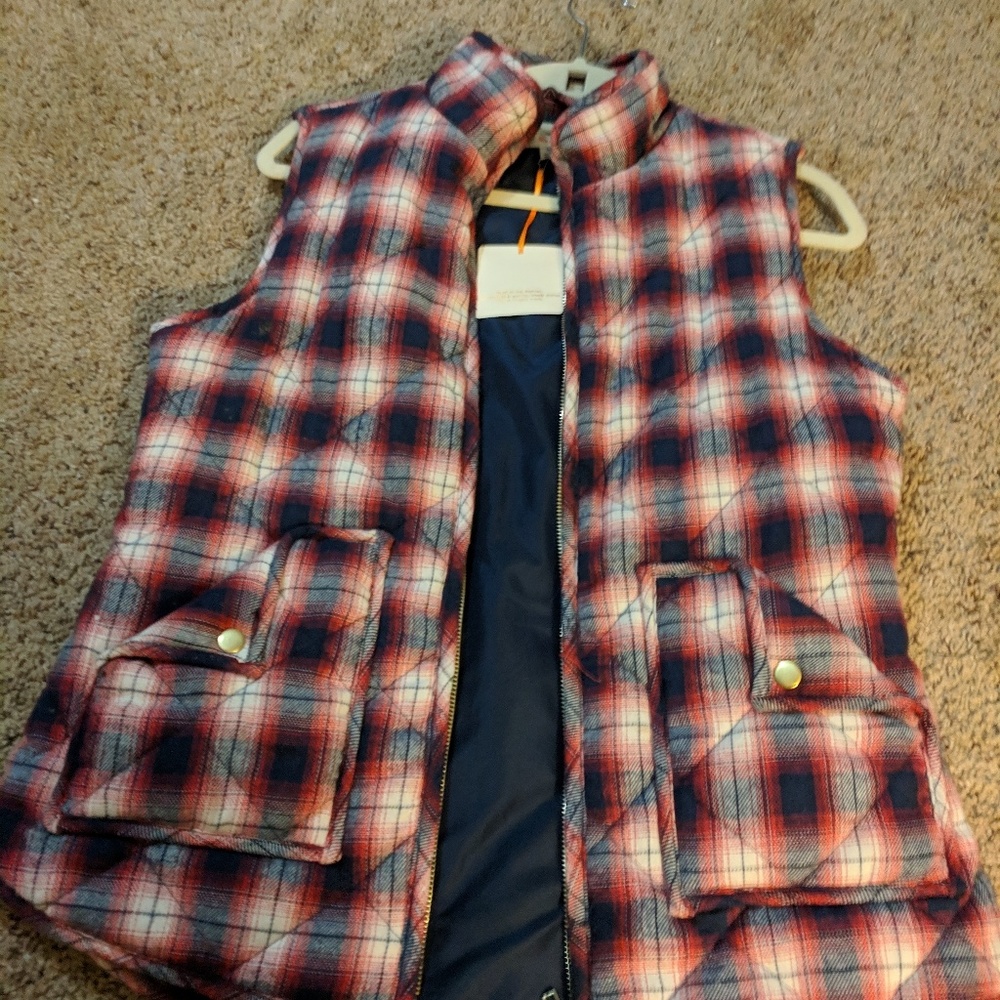 Orange creek Plaid vest